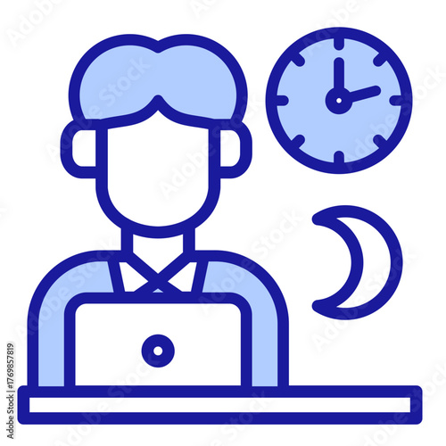 Overtime Icon Element For Design
