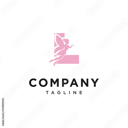 Letter L Magic Fairy Logo Icon Vector