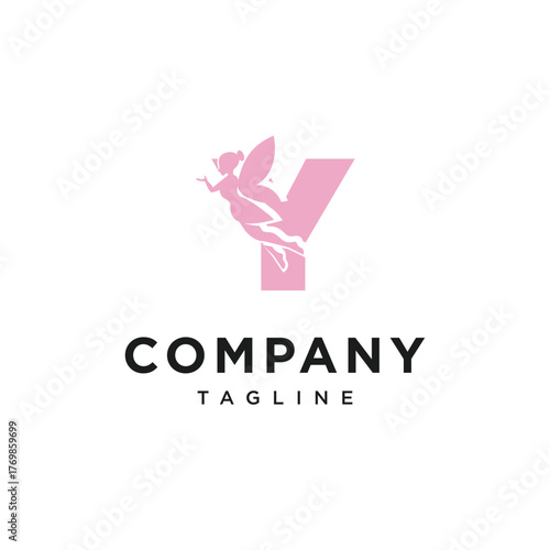 Letter Y Magic Fairy Logo Icon Vector