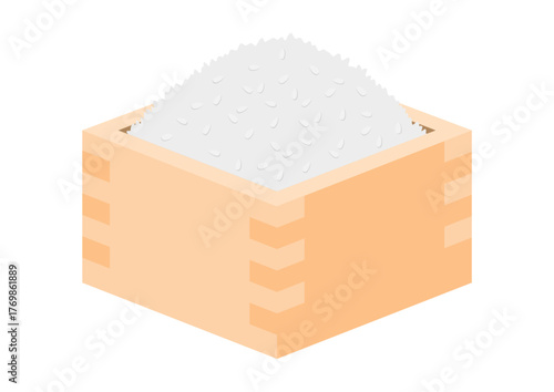 升に盛られた米のイラスト
