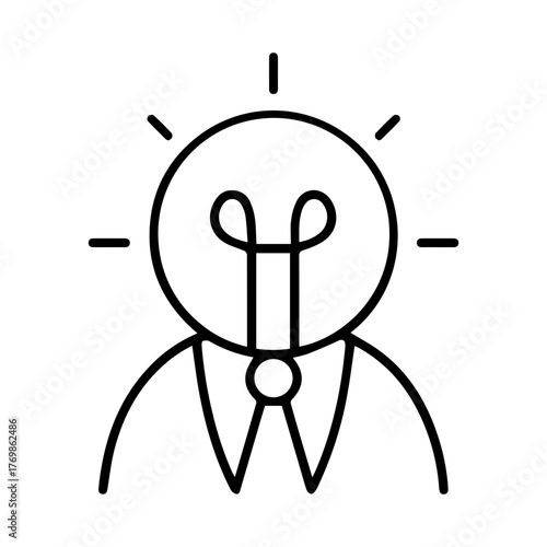 Idea Light Bulb Person