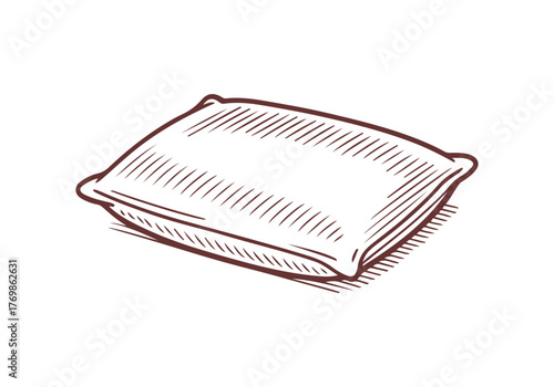 Pilow hand drawn simple vector illustration