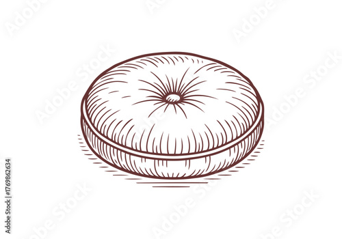 Pilow hand drawn simple vector illustration