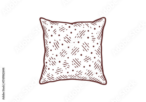 Pilow hand drawn simple vector illustration