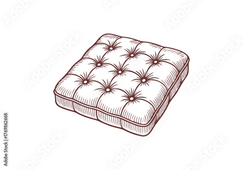 Pilow hand drawn simple vector illustration