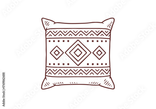 Pilow hand drawn simple vector illustration
