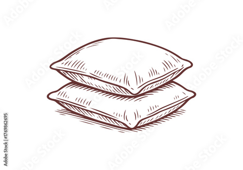 Pilow hand drawn simple vector illustration