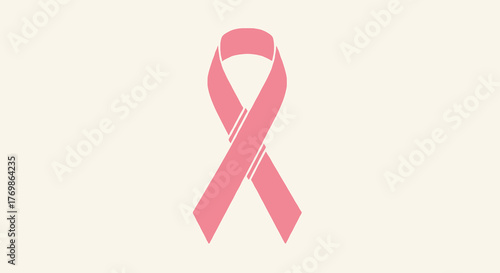 Pink ribbon symbolizes breast cancer awareness, suitable for medical, health, charity, fundraising, october campaigns, womens health, and inspirational designs.