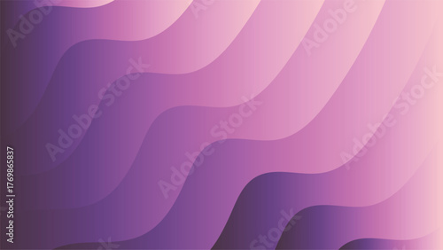 Abstract violet purple wave shapes with soft gradient motion