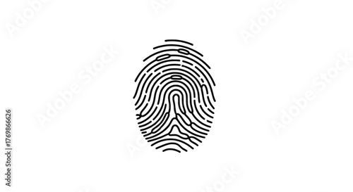 Fingerprint Icon for Security and Identification Purposes