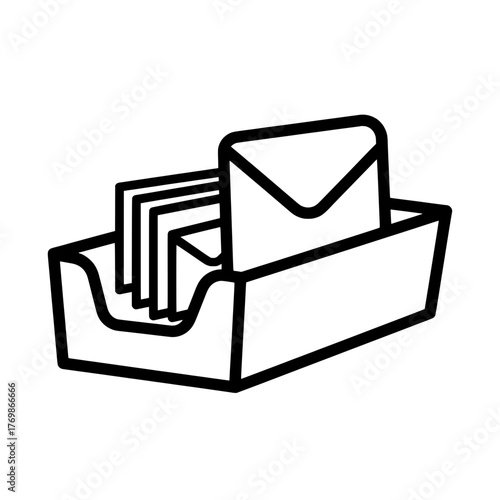 Inbox Full of Envelopes and Paper Illustration of an Overloaded Workload