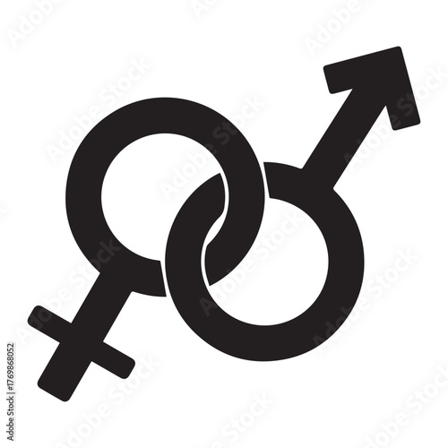 Straight sex symbol icon vector