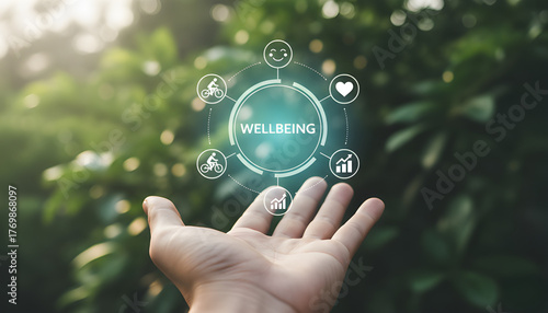 Employee wellbeing concept. Creating employee benefits and satisfaction programs. Fostering a positive work culture and employee engagement. The physical, mental and emotional health of employees.