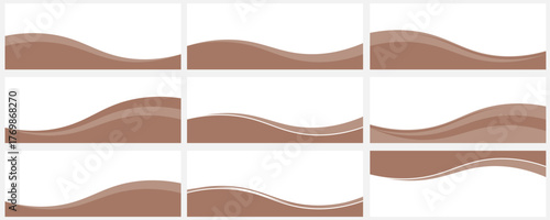 Abstract Wavy Brown Background Collection
