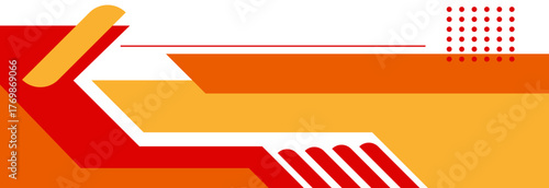 Abstract Design with Geometric Shapes and Orange Tones