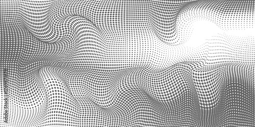 high quality vector halftone dot pattern radiant burst in black and white, ideal for marketing banners and product backgrounds.eps 10