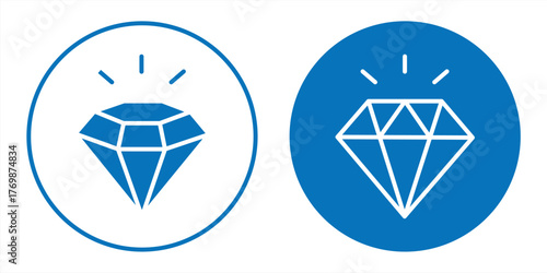 diamond icon, diamond sign, vector illustration