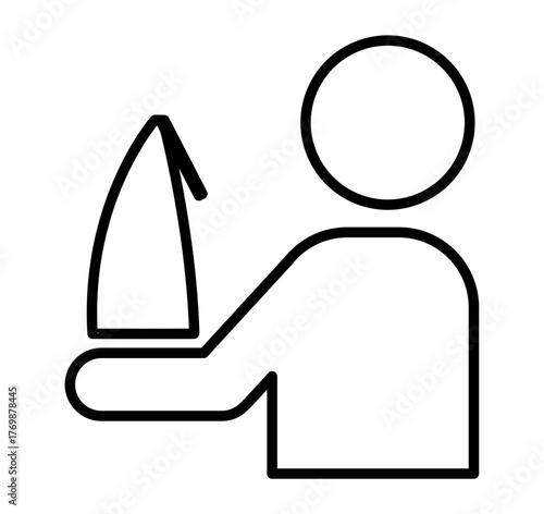 商品を渡す店員・土産や商品受け取る人やテイクアウトイメージ