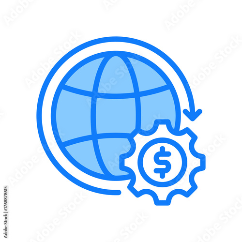 Global Finance blue icon 