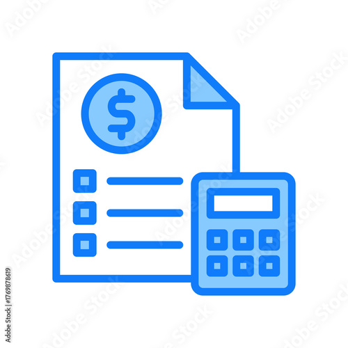 Planning blue icon 