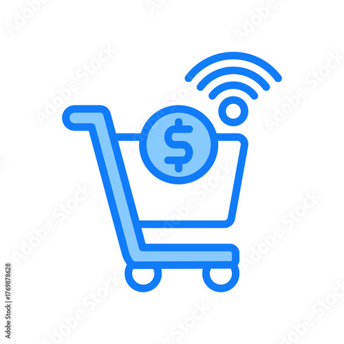 Ecommerce blue icon 