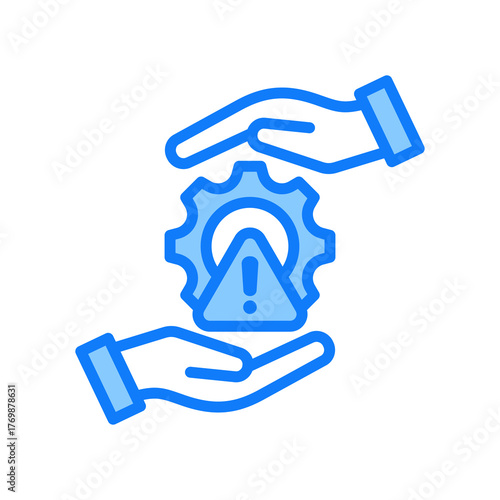 Risk Management blue icon 