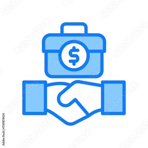 Business Partnership blue icon 