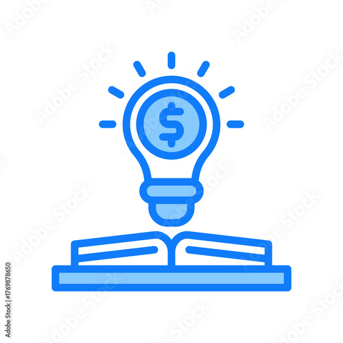 Financial Literacy blue icon 