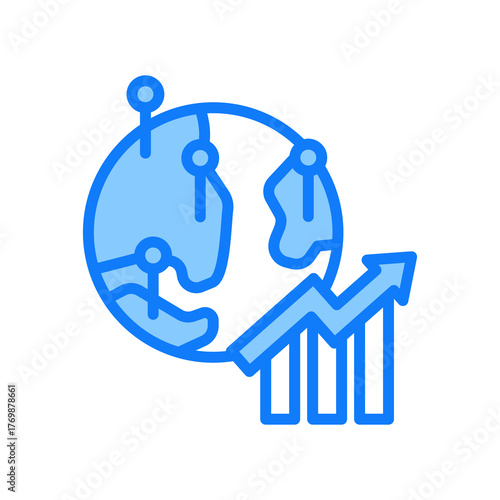 Emerging Markets blue icon 