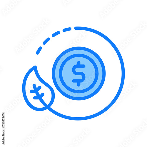 Sustainable Finance blue icon 