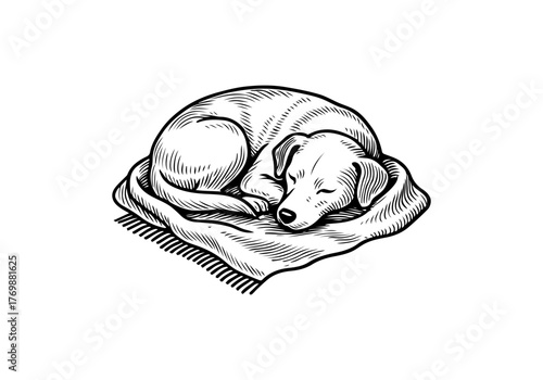 Blanket hand drawn simple vector illustration
