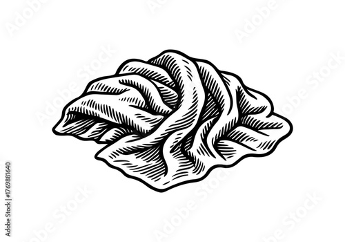 Blanket hand drawn simple vector illustration