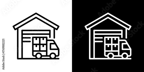 Logistics Icon Line Style Vector Illustration 