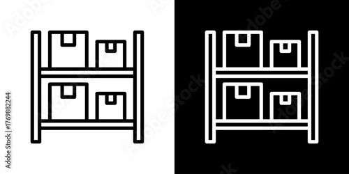 Inventory Icon Line Style Vector Illustration 