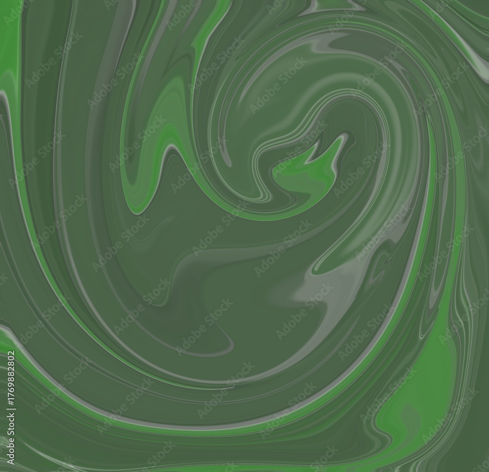 Fototapeta premium Dark Forest Green and Charcoal Swirl Marbled Background