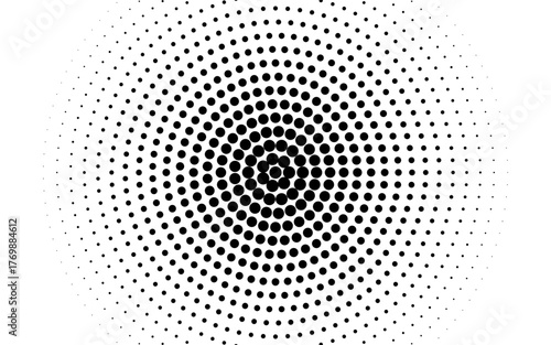 Halftone circles, halftone dot pattern