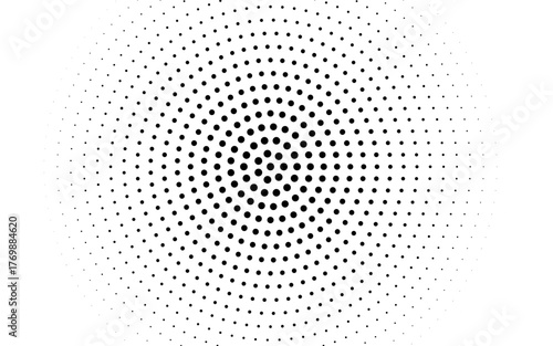 Halftone circles, halftone dot pattern