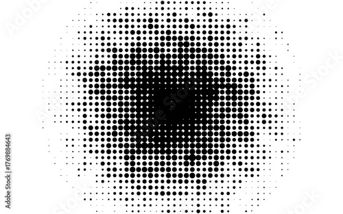 Halftone circles, halftone dot pattern