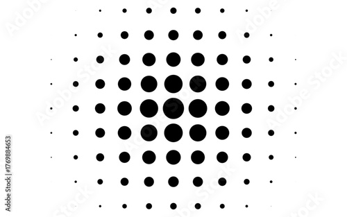 Halftone circles, halftone dot pattern