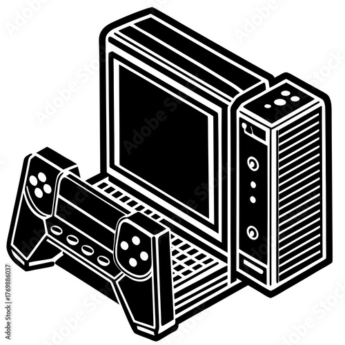 vector illustration of a computer