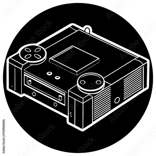 vector illustration of a retro console 