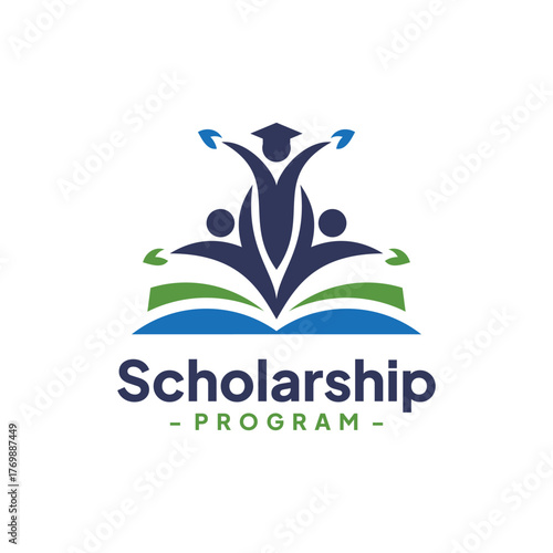Bachelor Achieves Success Logo Design Vector. Concept of school education scholarship, academic, campus, university and college.