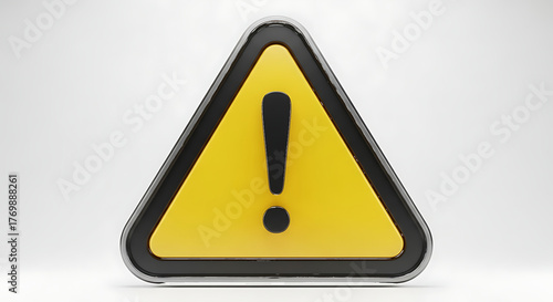 Yellow Warning Triangle with Exclamation Mark danger