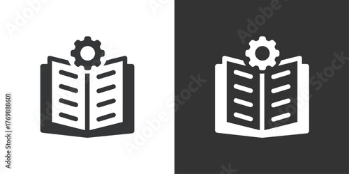 Technical Handbook icon. Solid glyph series icon