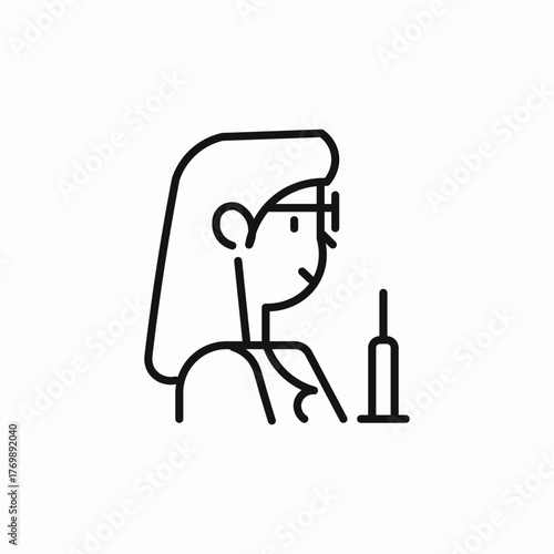 vet girl icon sign vector