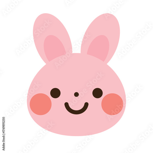 かわいいうさぎの顔のベクターイラスト