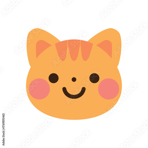 かわいい猫の顔のベクターイラスト