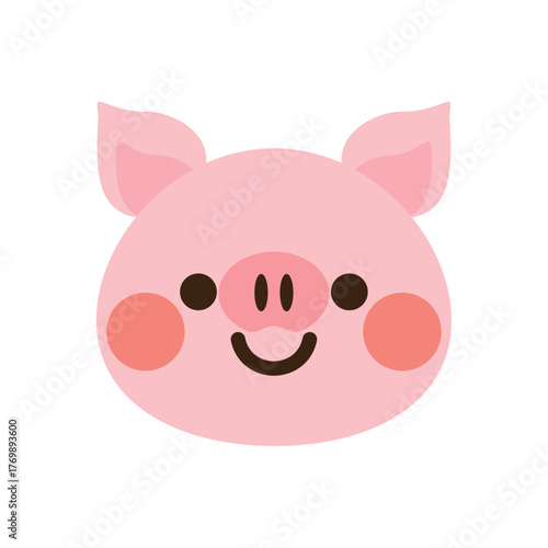 かわいい豚の顔のベクターイラスト