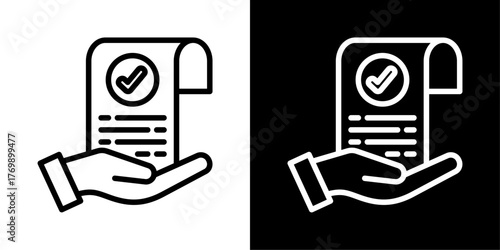 Conclusion Of Line Black And White Style Vector Illustration 