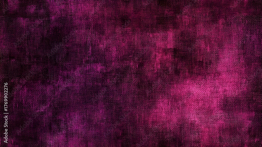 Fototapeta premium A moody 3D grunge purple fabric texture with woven threads, faded gradients, and subtle glows, ideal for atmospheric backgrounds in digital art and design.